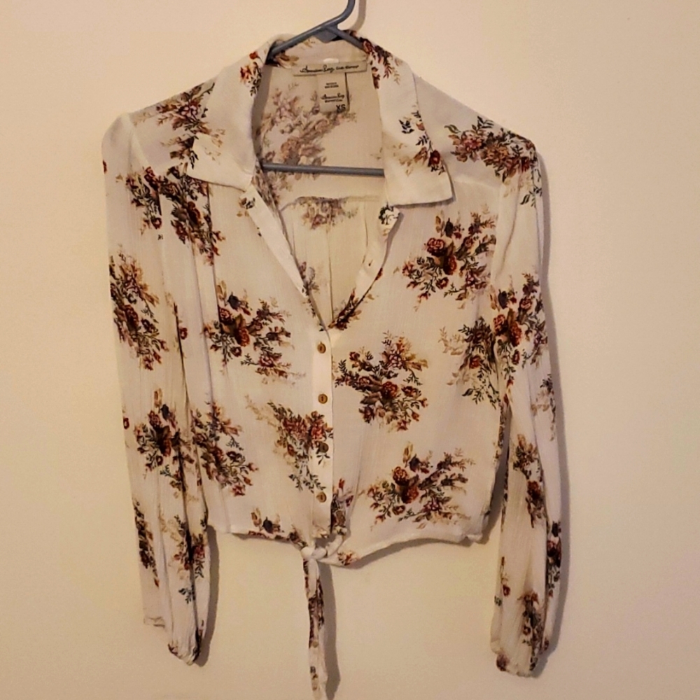 American Rag long sleeve white top